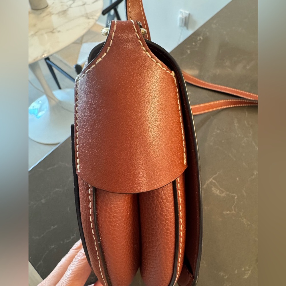 Chloe Darryl Brown Leather Crossbody Bag - Picture 6 of 15